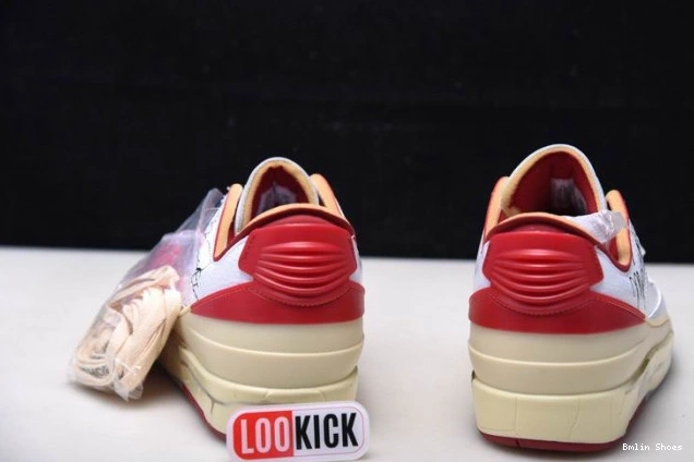 Bmlin Low Jordan Red Retro 2 SP DJ4375-106 Off-White White 0728